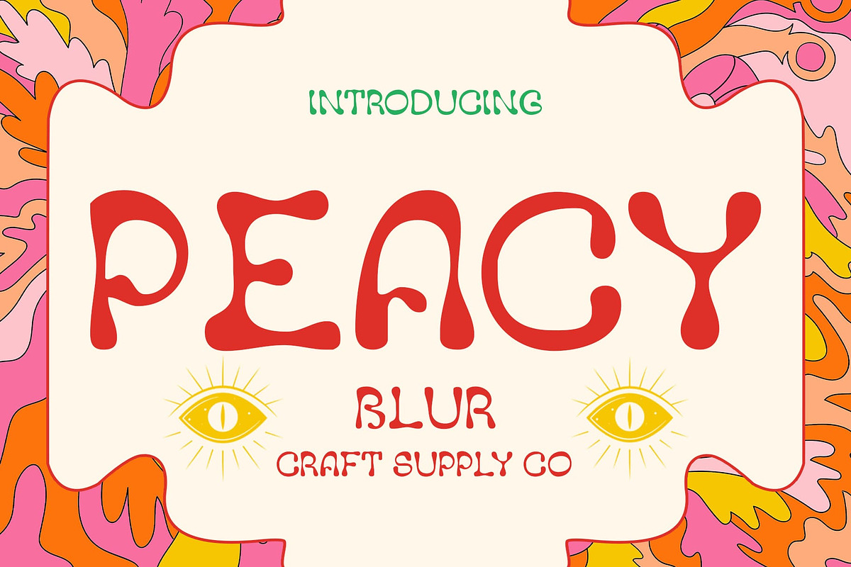 Peacy Blur, a Sans Serif Font by Craft Supply Co. (Photo 1 of 8)