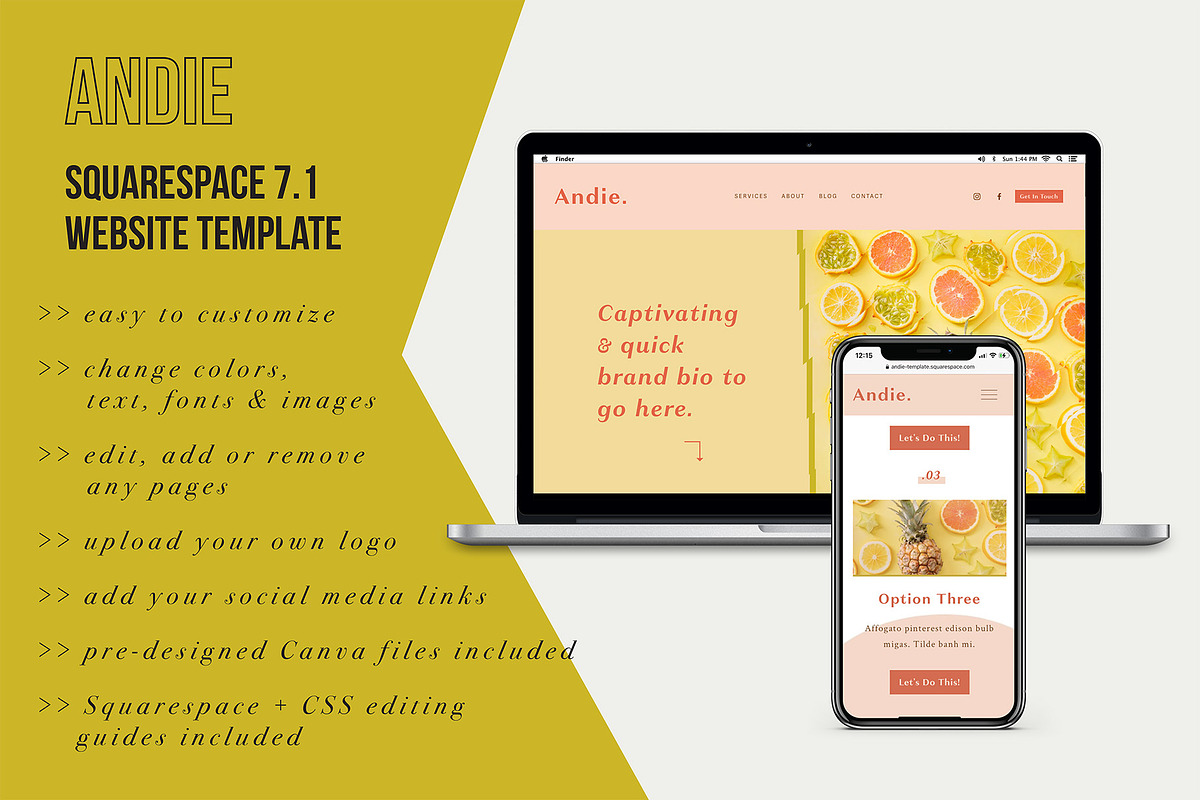 Andie | Squarespace Website Template, a Squarespace Template by Ryen Creative (Photo 3 of 5)