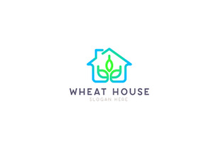 Wheat House Farming Logo Template