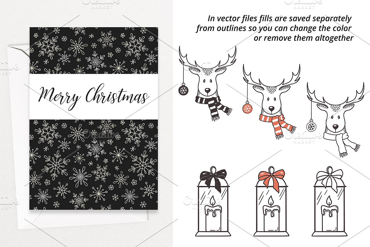 Christmas vector doodles bundle, a Graphic by InkySplash (Photo 7 of 9)