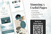 Teal Blue Wedding Website Invitation, a Landing Page Template by Everyday Perfection (Thumbnail 4 of 12)