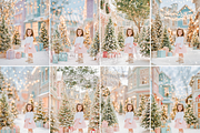 Pastel Snow Village Xmas Backdrop, a Background Photo by Winwin Design Art (Thumbnail 6 of 8)