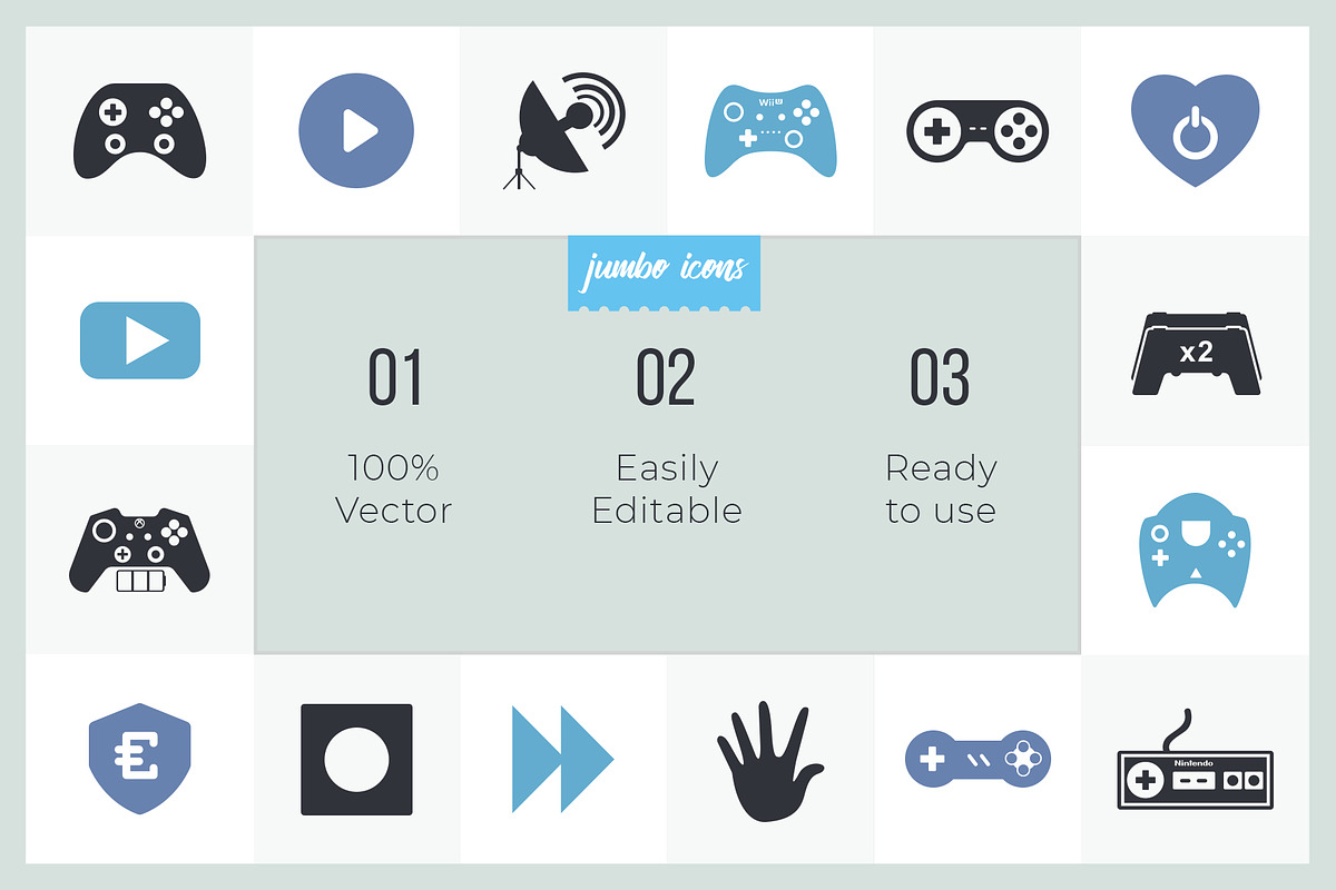 Gaming Controls Glyph Icons V2, a Solid Icon by Jumbo Icons (Photo 2 of 6)