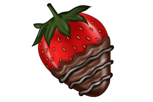 Chocolate Covered Strawberry Clipart