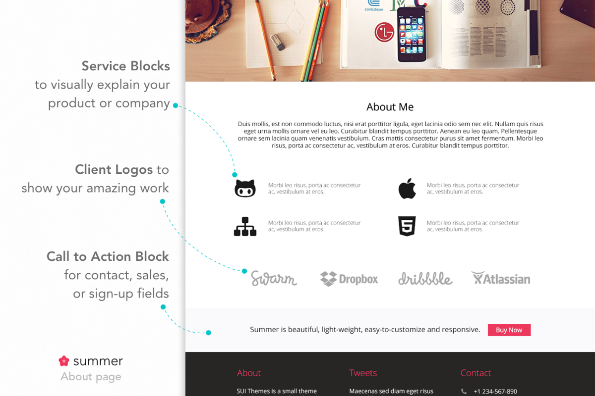Summer—Creative Portfolio HTML Theme, a HTML Template by SUI Themes (Photo 7 of 8)
