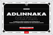 Adlinnaka Ultra - Display Font, a Sans Serif Font by HARMNESSLESS (Thumbnail 1 of 6)