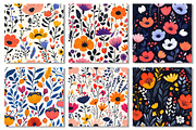 Abstract Flower Patterns Bundle, a Texture Illustration by Dream Creation (Thumbnail 3 of 6)