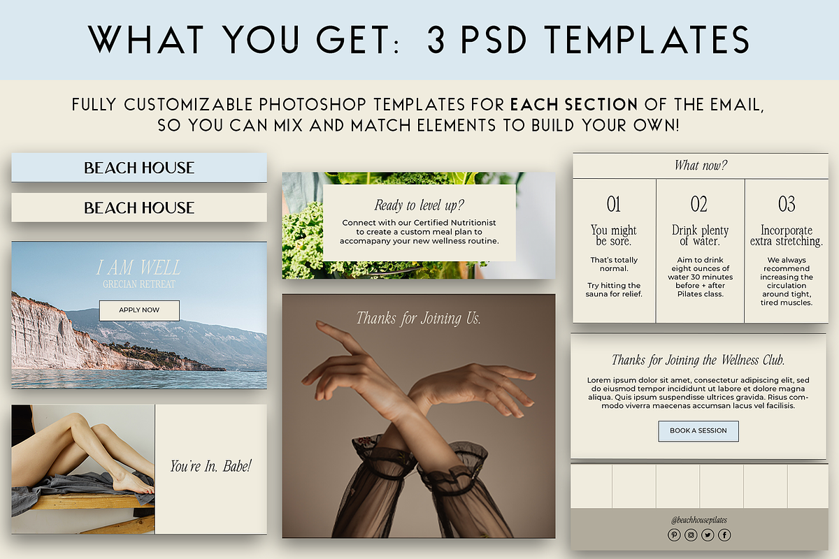 Beach House Welcome Email Templates, an Email Template by Scribble Society (Photo 3 of 5)