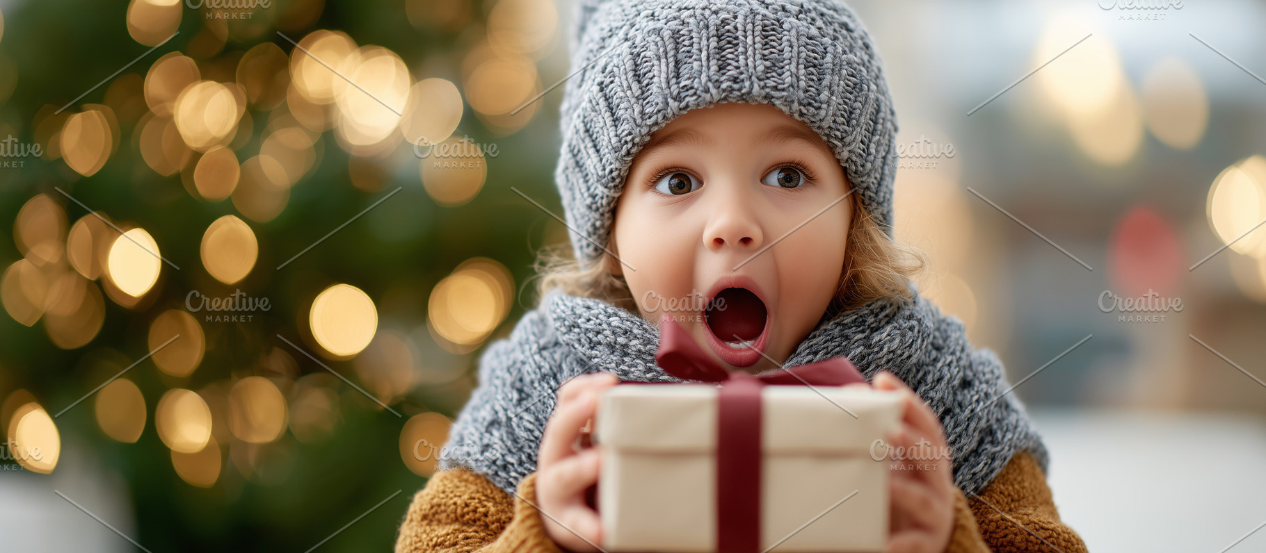 Surprised child in a warm winter, a Holiday Photo by MistyDay