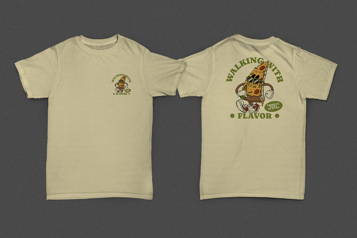 Pizza Walking and Sipping a Drink, a Branding & Logo Template by Judsart (Photo 2 of 3)