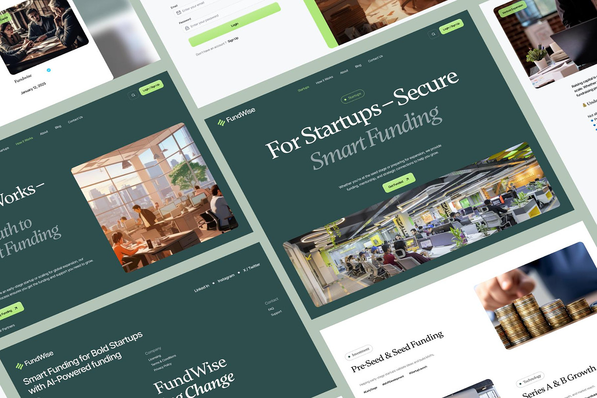 FundWise - Smart Funding Startups AI, an UI Kit Template by Creative Perspective (Photo 7 of 8)