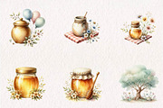 Winnie the Pooh Watercolor, a Seasonal Illustration by CreationArt (Thumbnail 3 of 7)