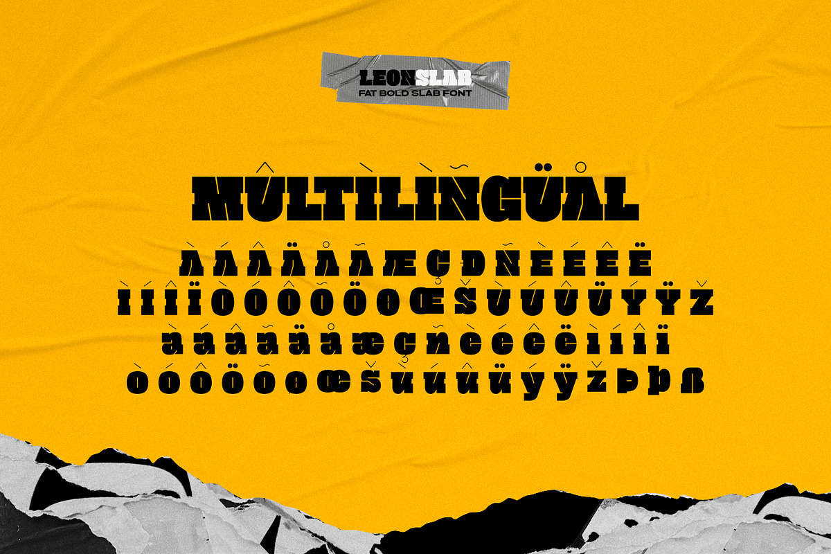 Leon Slab - Fat Bold Slab Font, a Slab Serif Font by ikiiko (Photo 7 of 7)