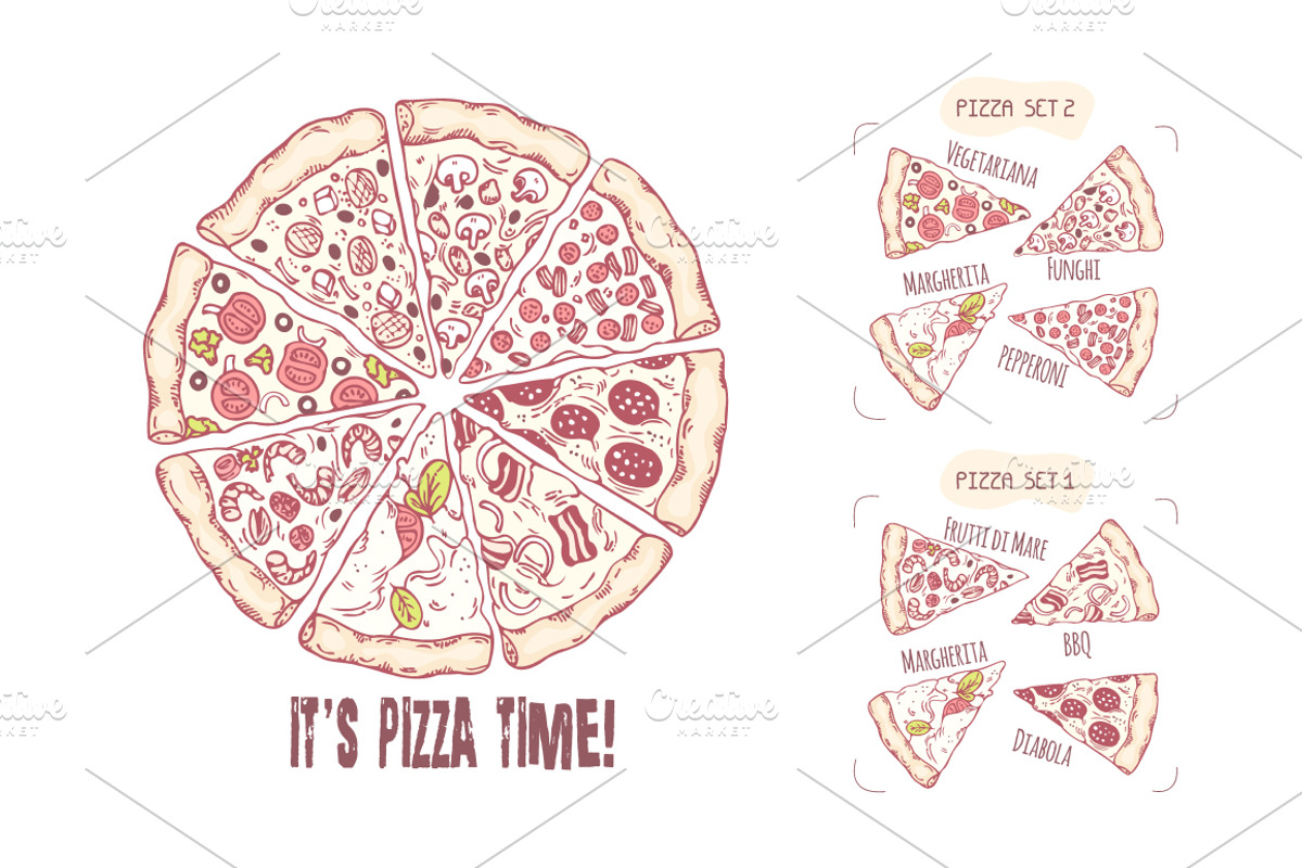 Pizza bundle, a Food Illustration by Zhemchuzhina (Photo 5 of 7)