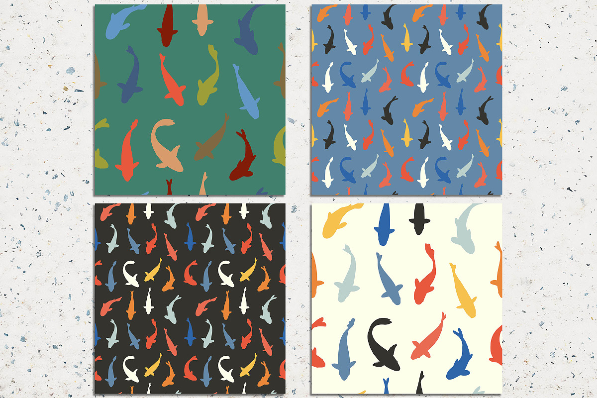 Fish digital paper, a Pattern Graphic by Norse Studio (Photo 3 of 3)