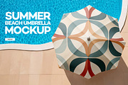 Summer Beach Umbrella Mockup, a Product Mockup by rebrandy (Thumbnail 1 of 8)
