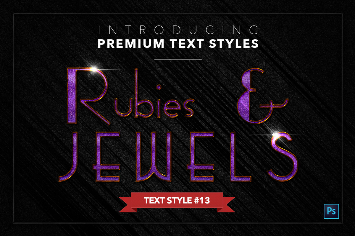 Rubies & Jewels #1 - 20 Text Styles, a Layer Style Add-On by Jonas Stensgaard (Photo 14 of 23)