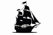Classic Sailing Ship Vector Bundl, an Object Graphic by hafijul (Thumbnail 7 of 11)