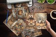 Cozy Christmas Mice Junk Journal, a Stationery Template by V Design Creator (Thumbnail 3 of 8)