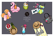 Pool party fashion clipart png, an Illustration by Parinaz Wadia Design (Thumbnail 7 of 9)