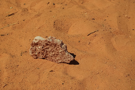 salt crystal in the Saline Demi dry lake, Fada, Ennedi, Chad