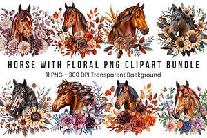 Horse Clipart PNG Bundle, a Graphic by Clipart Bloom