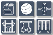 Gym and Fitness Icons, an Outline Icon by Tekuni (Thumbnail 3 of 8)