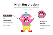 Animated Pigs Stickers, an Emoji Icon by Vectors Market (Thumbnail 3 of 7)
