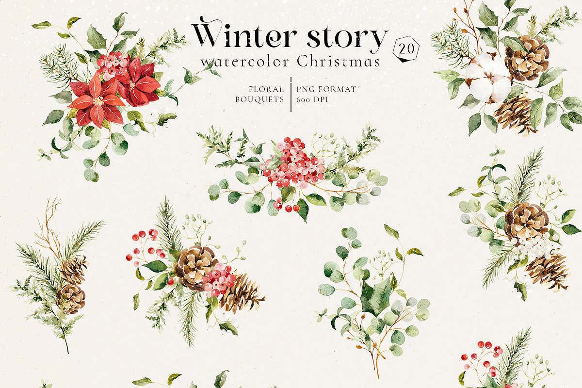 Winter story-watercolor Christmas, a Seasonal Illustration by Pamyatka Shop (Photo 25 of 27)