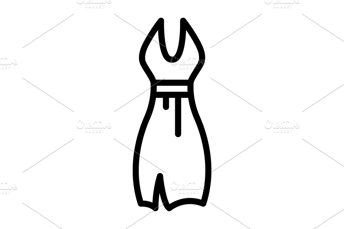 Dress toilette black icon, an Outline Icon by Creative priyanka