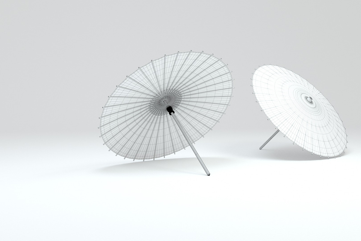 Japanese Umbrella, an Object 3D Model by 3DTreatment (Photo 5 of 8)