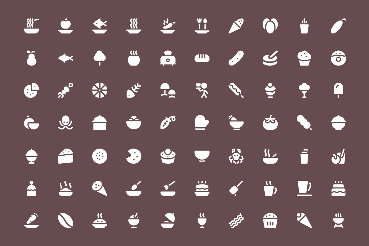 325+ Food Vector Icons, a Solid Icon by Vectors Market (Photo 5 of 5)