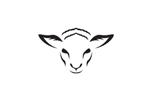 Modern Shape Lamb Logo Vector Icon