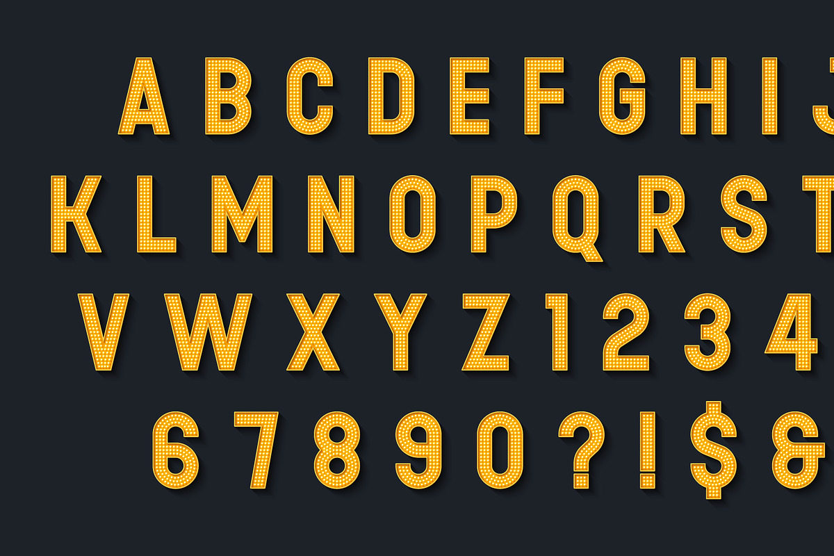 Moder Led Detailed Alphabet, an Object Graphic by RevelStockart (Photo 7 of 12)