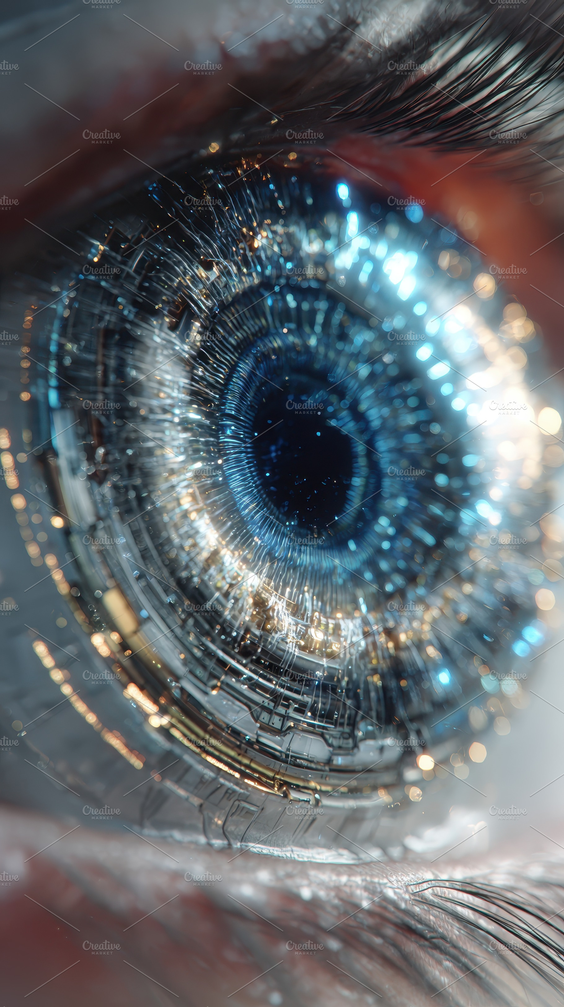 Futuristic Eye Cyborg Technology Dig, a Photo by Pixeness Studio