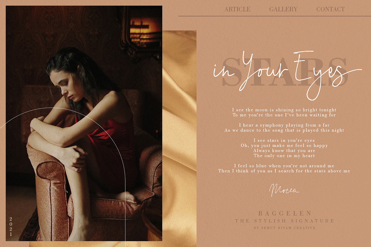 Baggelen - Stylish Signature, a Script Font by SemutHitam Creative (Photo 3 of 10)