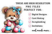 Whimsical Easter Teddy Bear Clipart, an Illustration by OK Design (Thumbnail 4 of 6)