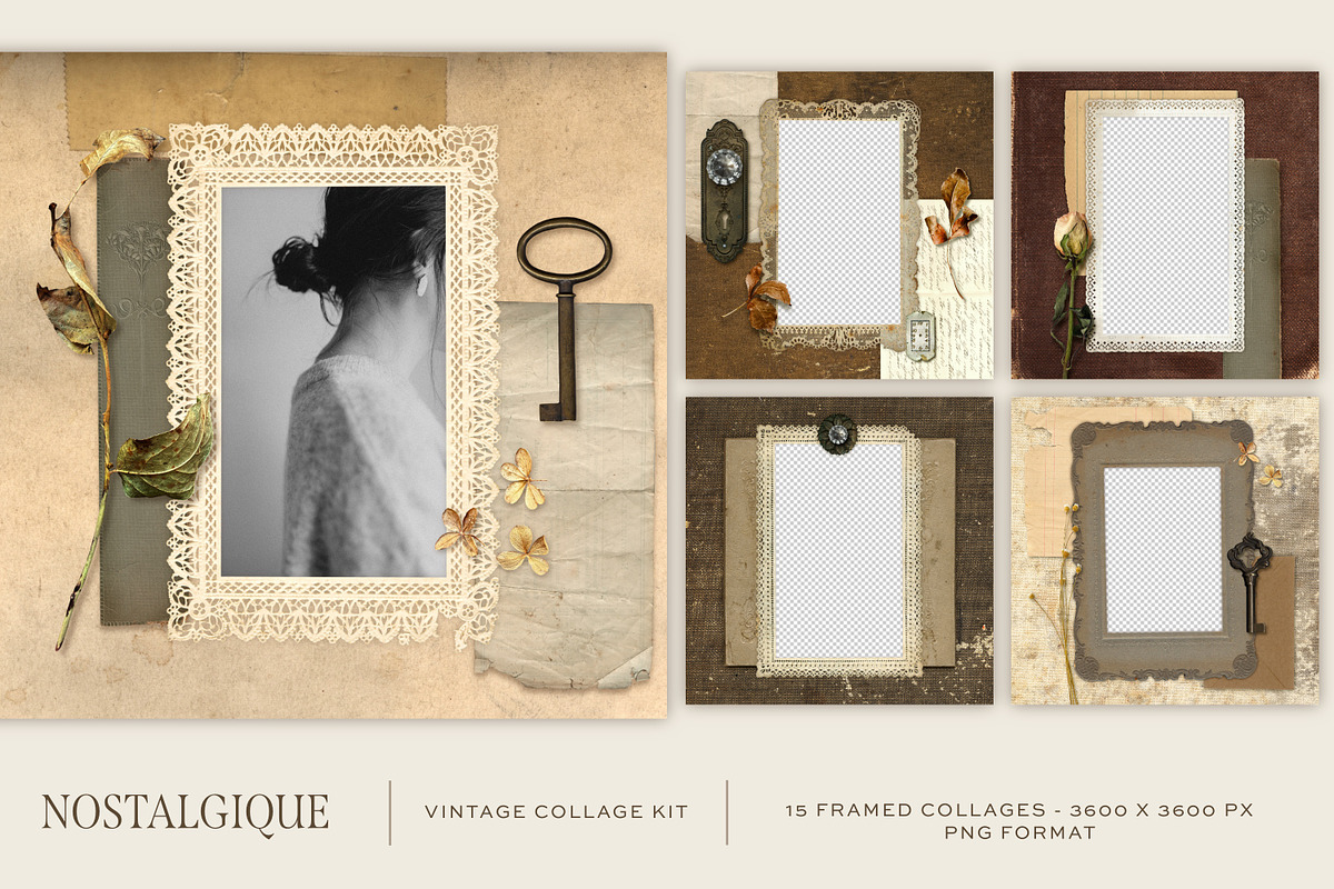 Nostalgique Vintage Collage Kit, an Object Graphic by Eclectic Anthology (Photo 2 of 10)