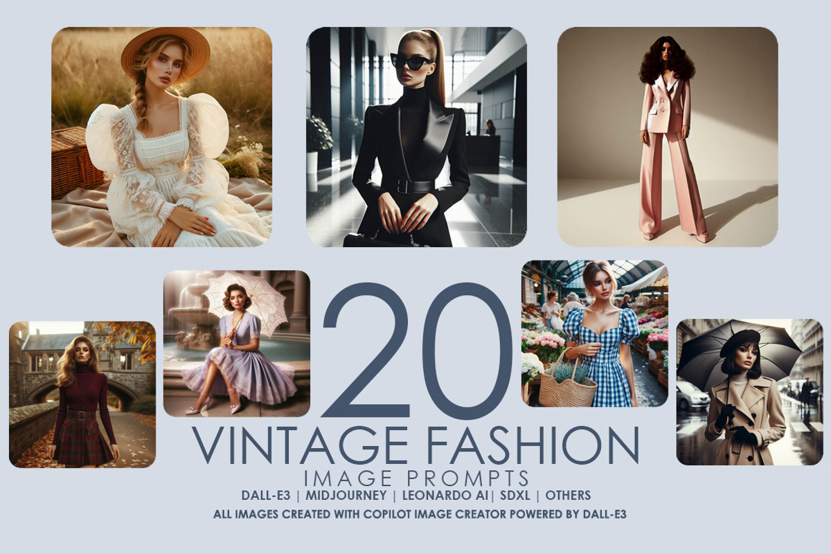 Vintage Fashion Image Prompts, a Person Illustration by Digital Art Creations (Photo 3 of 3)