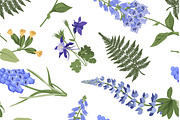 Wildflower Seamless Patterns, a Pattern Graphic by artdemidova (Thumbnail 2 of 7)