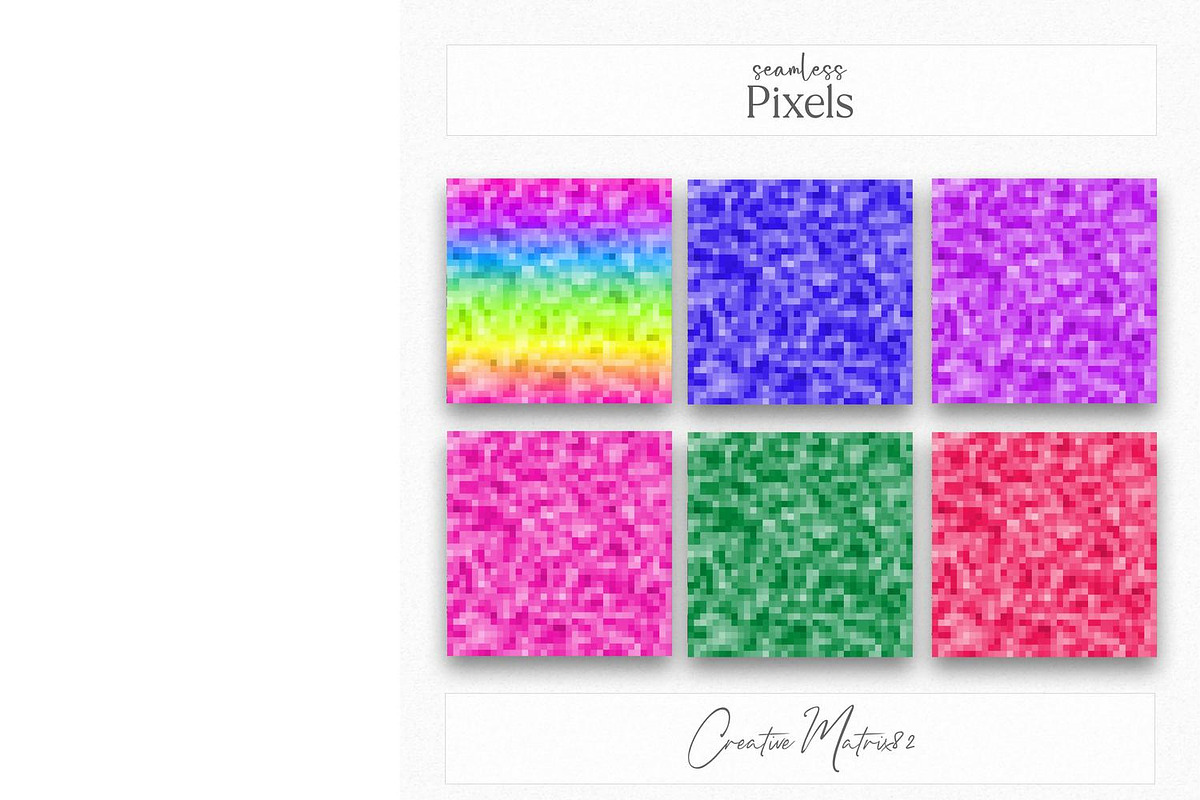 Pixelated Digital Paper, Pixels JPG, a Texture Graphic by Creative Matrix82 (Photo 3 of 6)