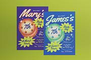 Retro Kids Birthday Invitation, an Invitation Template by graphicook (Thumbnail 1 of 3)