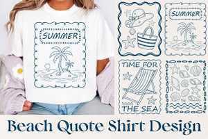 Beach Quote Shirt Design, an Illustration by Libby Wishes