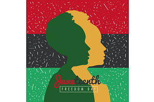 juneteenth freedom day afro woman, an Illustration by studiogstock