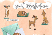 Sweet Baby Deer Illustrations, an Animal Illustration by Wooly Pronto (Thumbnail 2 of 7)