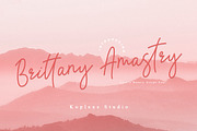 Brittany Amastry, a Script Font by Koplexs Studio (Thumbnail 1 of 8)