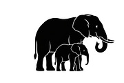 elephant family silhouette design, an Illustration by Amazin_art (Thumbnail 46 of 51)