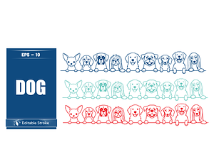 Editable Dog Silhouettes Set, a Person Illustration by CarWrap design