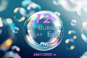 Soap Bubbles Overlay Effect, a Pattern Graphic by BazziBa♥