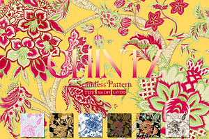 CHINTZ Floral Seamless Pattern, a Pattern Graphic by Fabrivo